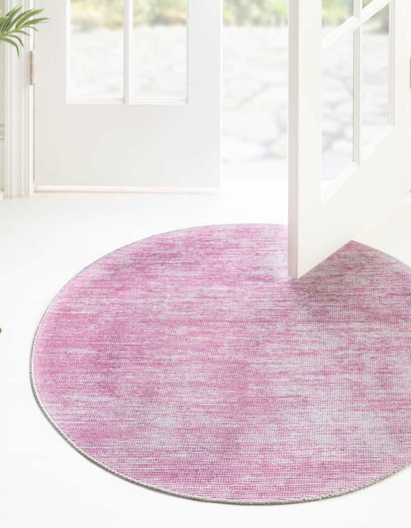 Sahara Essence Collection Area Rug - Oasis (Pink) Round Pink lifestyle 22