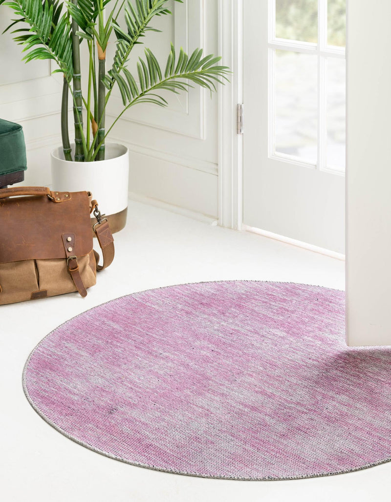 Sahara Essence Collection Area Rug - Oasis (Pink) Round Pink lifestyle 27