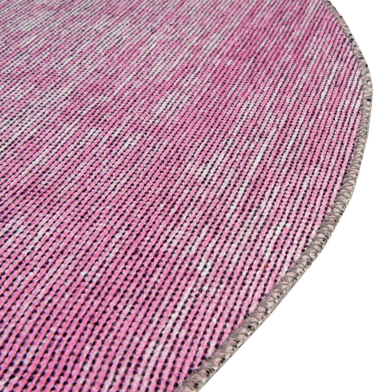Sahara Essence Collection Area Rug - Oasis (Pink) Round Pink lifestyle 42