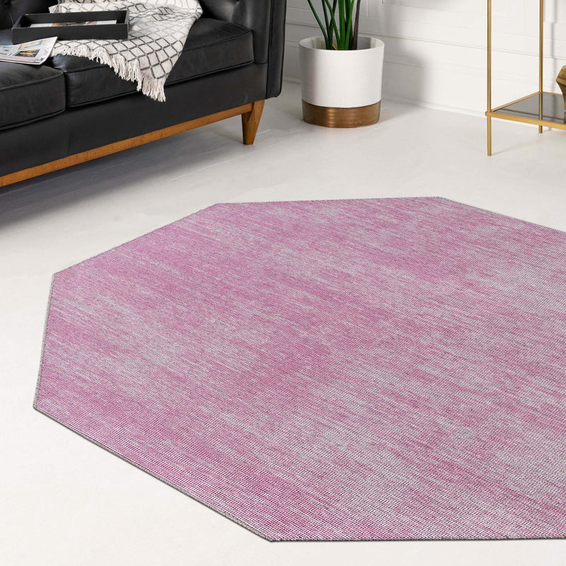 Sahara Essence Collection Area Rug - Oasis (Pink) Octagon Pink lifestyle 82