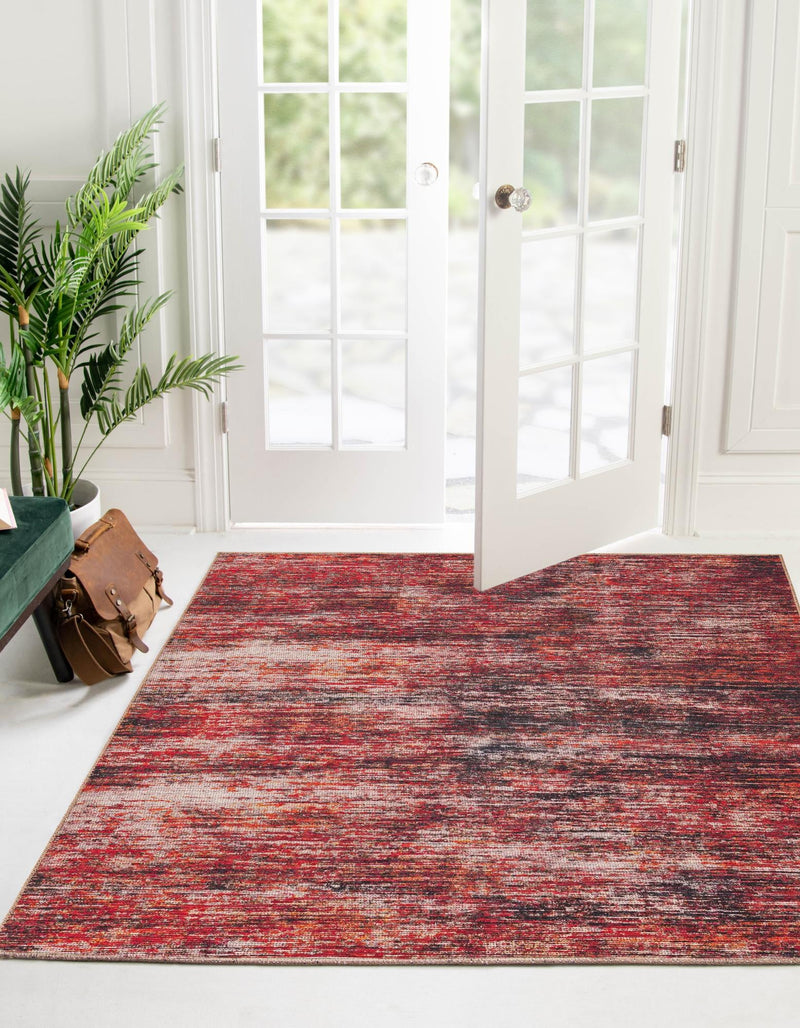 Sahara Essence Collection Area Rug - Oasis (Rust Red) Square Rust Red lifestyle 25