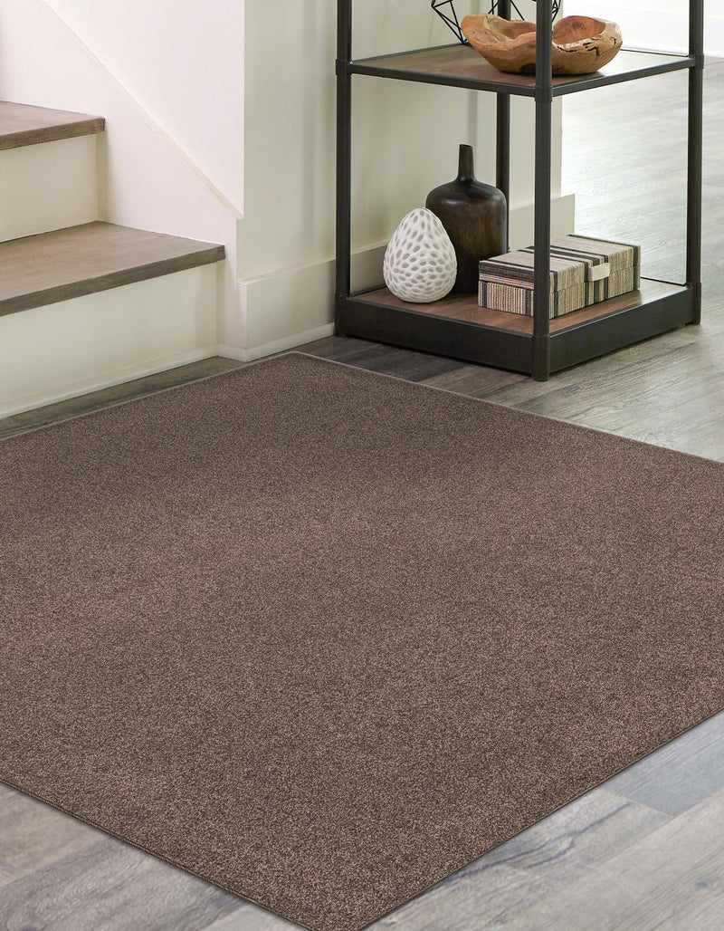 Everyday Elegance Collection Area Rug - Serenity (Hickory Brown) Square Hickory Brown lifestyle 17