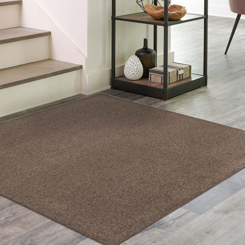 Everyday Elegance Collection Area Rug - Serenity (Hickory Brown) Square Hickory Brown lifestyle 41
