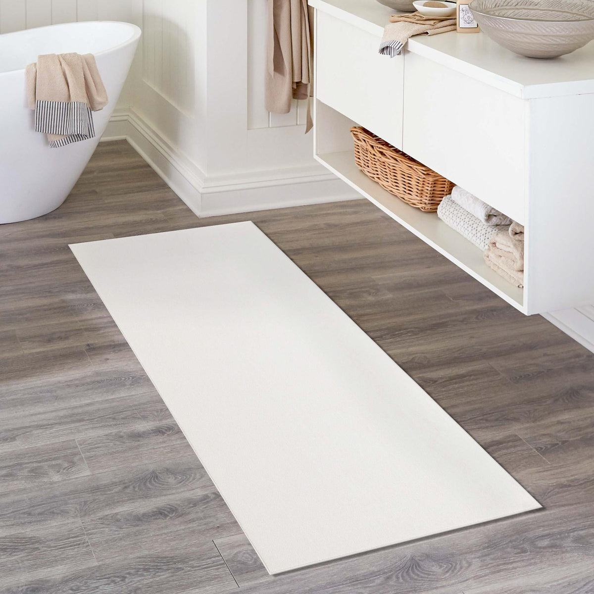 Everyday Elegance Collection Area Rug - Serenity (Powder White) Runner Powder White lifestyle 42