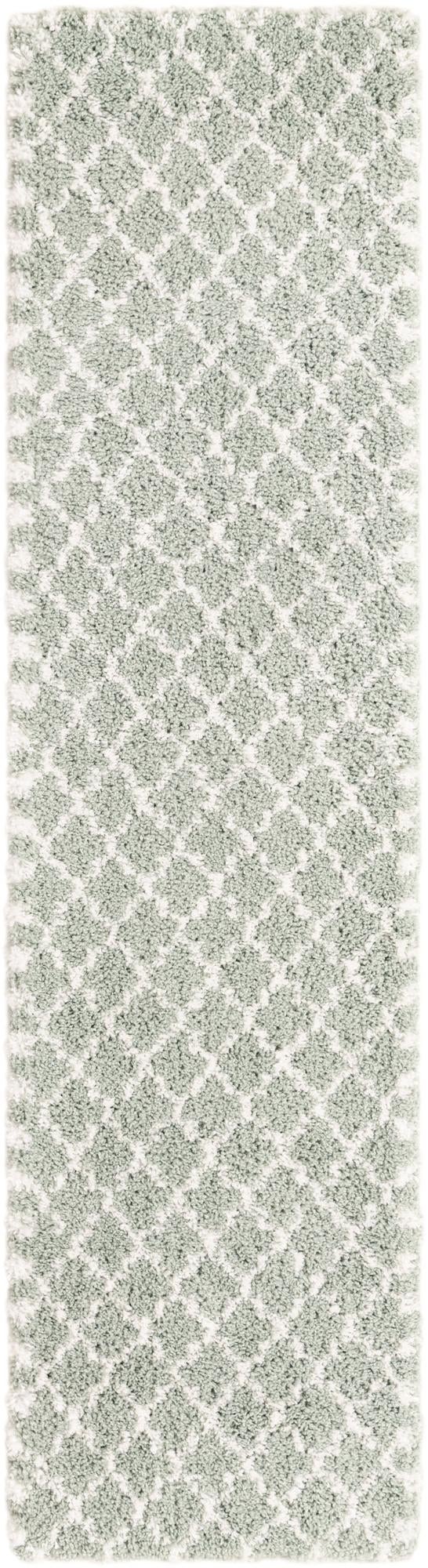 Casablanca Comfort Collection Area Rug - Atlas Runner White Cyan lifestyle 50