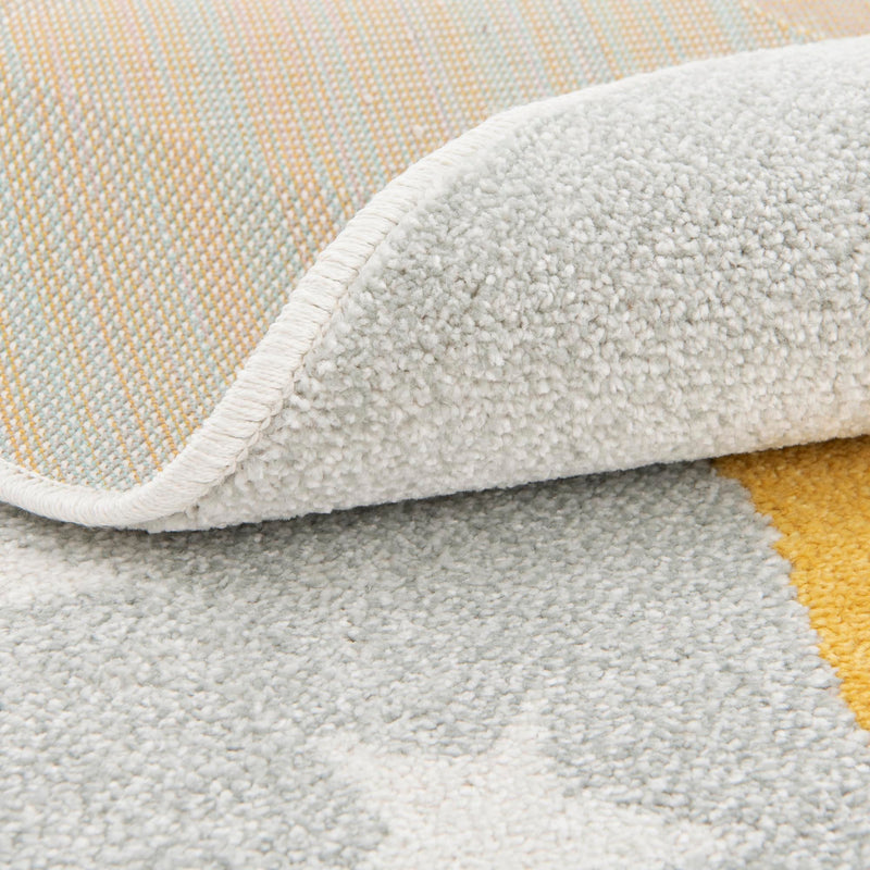 Playful Patterns Collection Area Rug - Lively Round Gray lifestyle 5