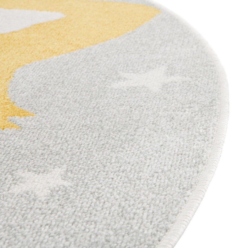 Playful Patterns Collection Area Rug - Lively Round Gray lifestyle 6