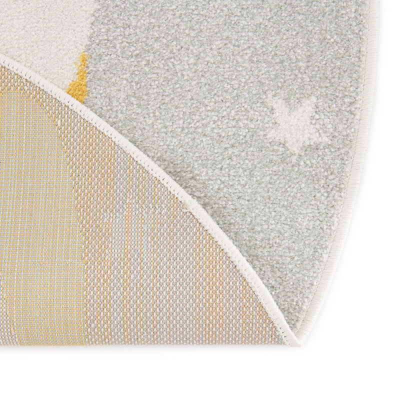 Playful Patterns Collection Area Rug - Lively Round Gray lifestyle 8