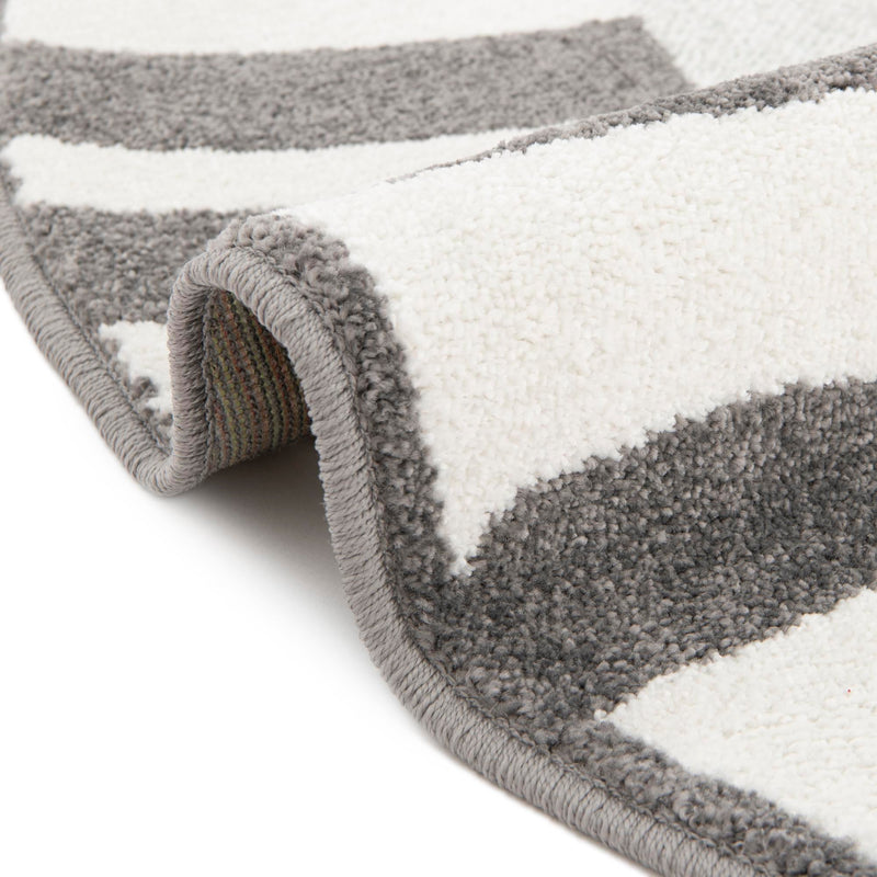 Playful Patterns Collection Area Rug - Riddle Round Gray lifestyle 18