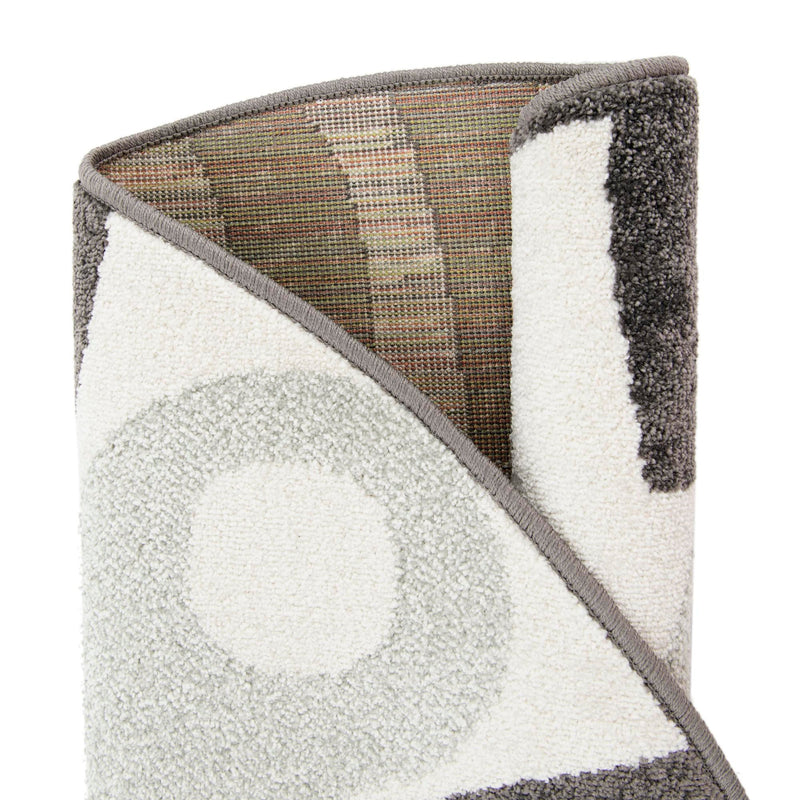 Playful Patterns Collection Area Rug - Riddle Round Gray lifestyle 20