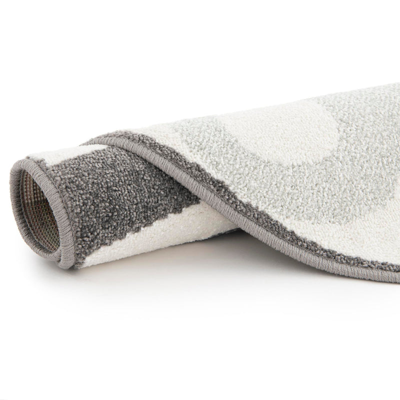 Playful Patterns Collection Area Rug - Riddle Round Gray lifestyle 22