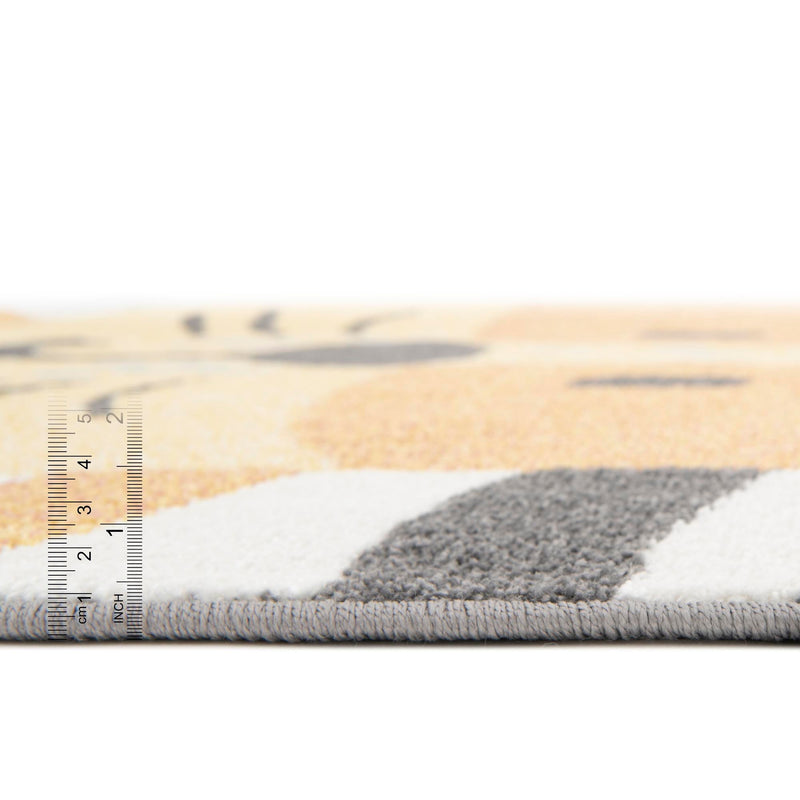 Playful Patterns Collection Area Rug - Riddle Round Light Brown lifestyle 7