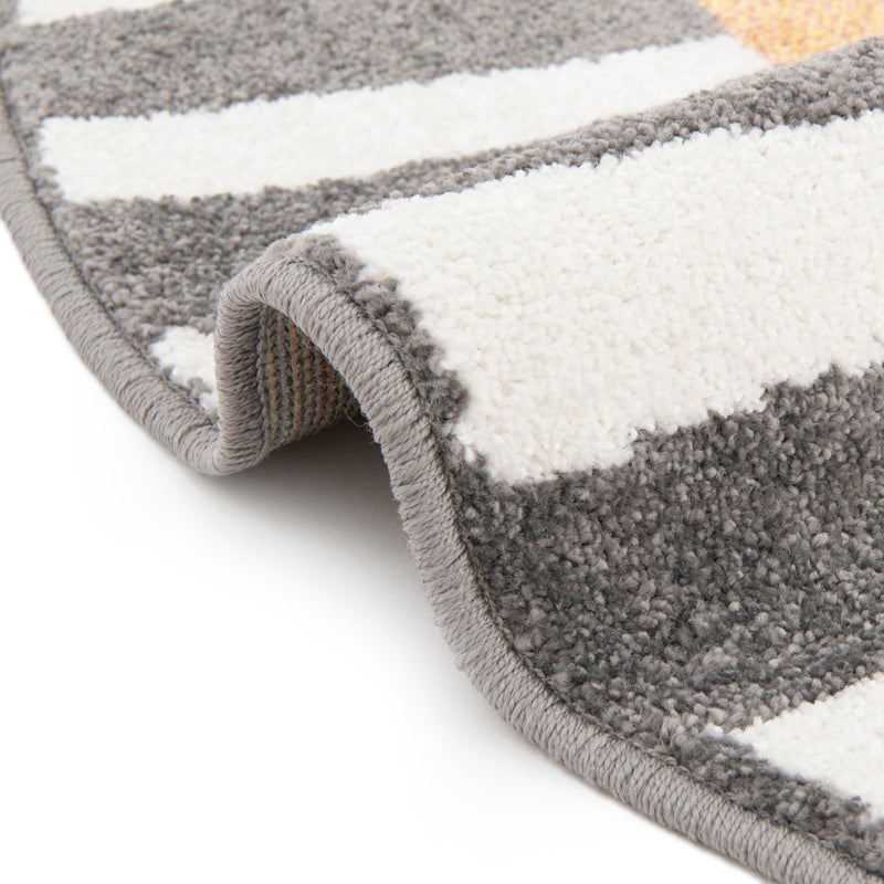 Playful Patterns Collection Area Rug - Riddle Round Light Brown lifestyle 17