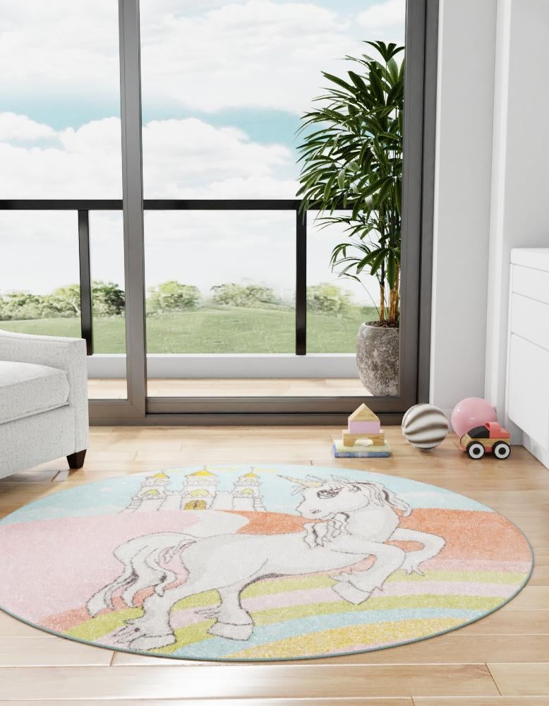 Playful Patterns Collection Area Rug - Carnival Round Multi lifestyle 19