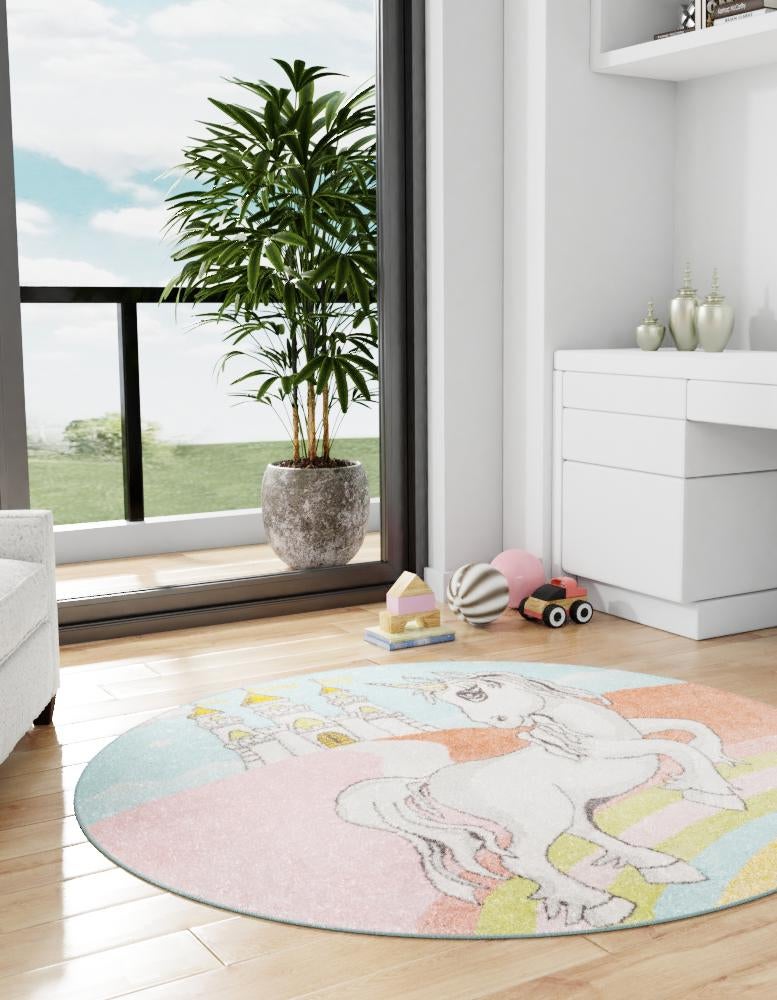 Playful Patterns Collection Area Rug - Carnival Round Multi lifestyle 21