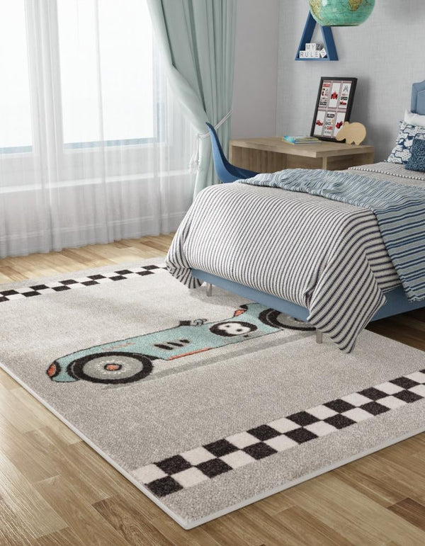 Playful Patterns Collection Area Rug - Confetti Rectangle Gray lifestyle 2