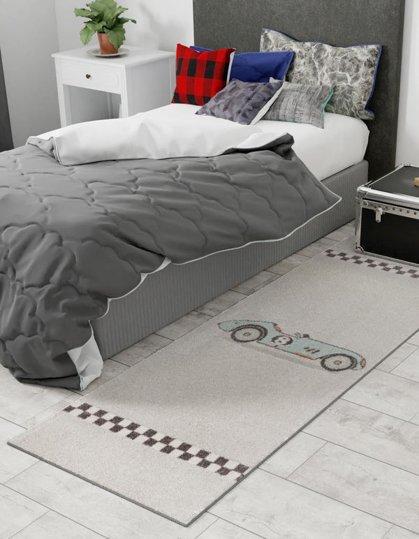 Playful Patterns Collection Area Rug - Confetti Runner Gray lifestyle 18