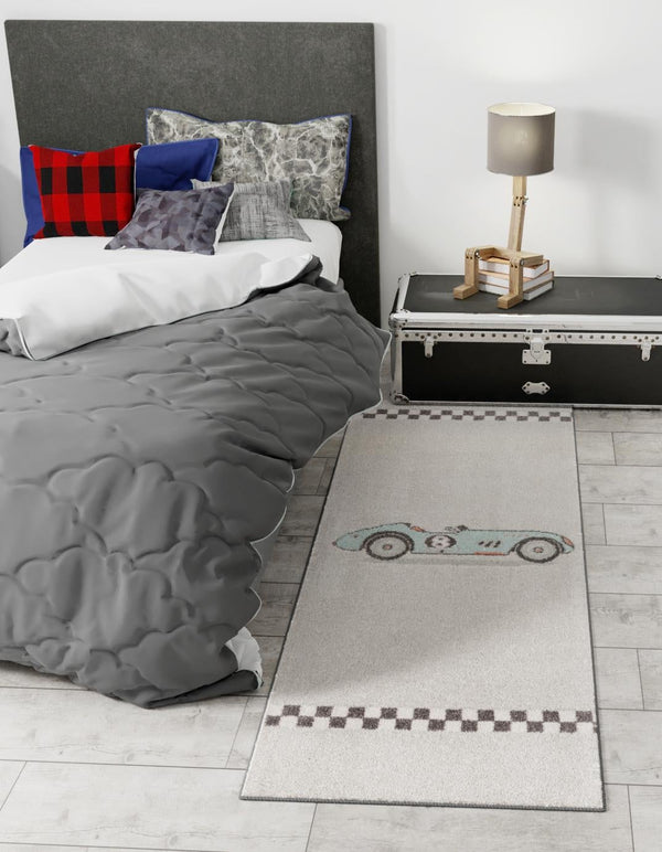 Playful Patterns Collection Area Rug - Confetti Runner Gray lifestyle 20