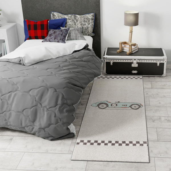 Playful Patterns Collection Area Rug - Confetti Runner Gray lifestyle 42
