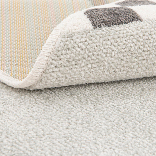 Playful Patterns Collection Area Rug - Confetti Round Gray lifestyle 25
