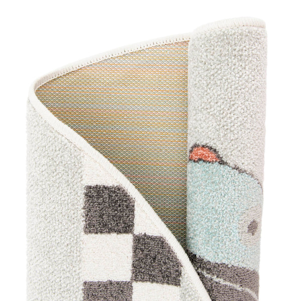 Playful Patterns Collection Area Rug - Confetti Round Gray lifestyle 35