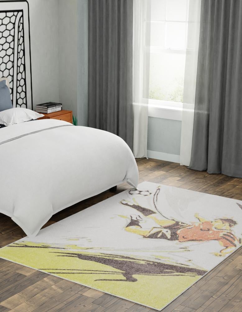 Playful Patterns Collection Area Rug - Mirage Rectangle Gray lifestyle 2