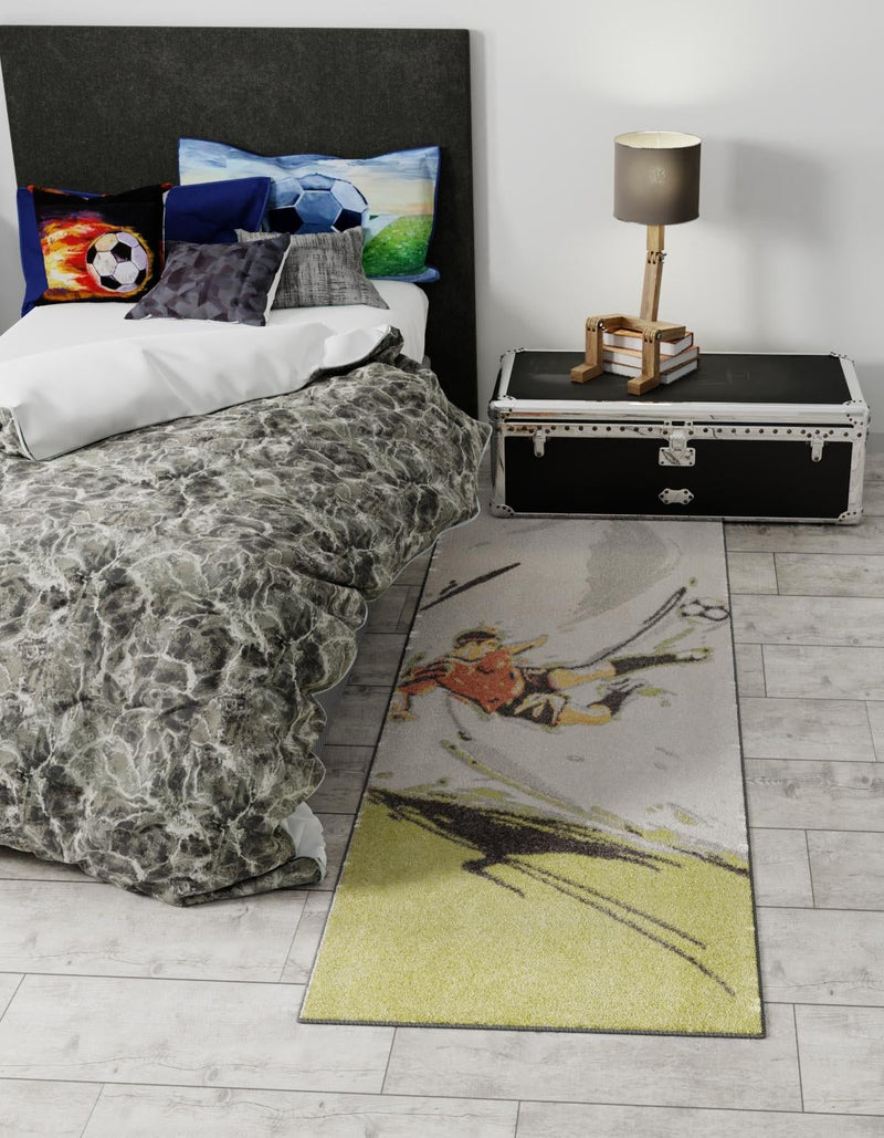 Playful Patterns Collection Area Rug - Mirage Runner Gray lifestyle 20