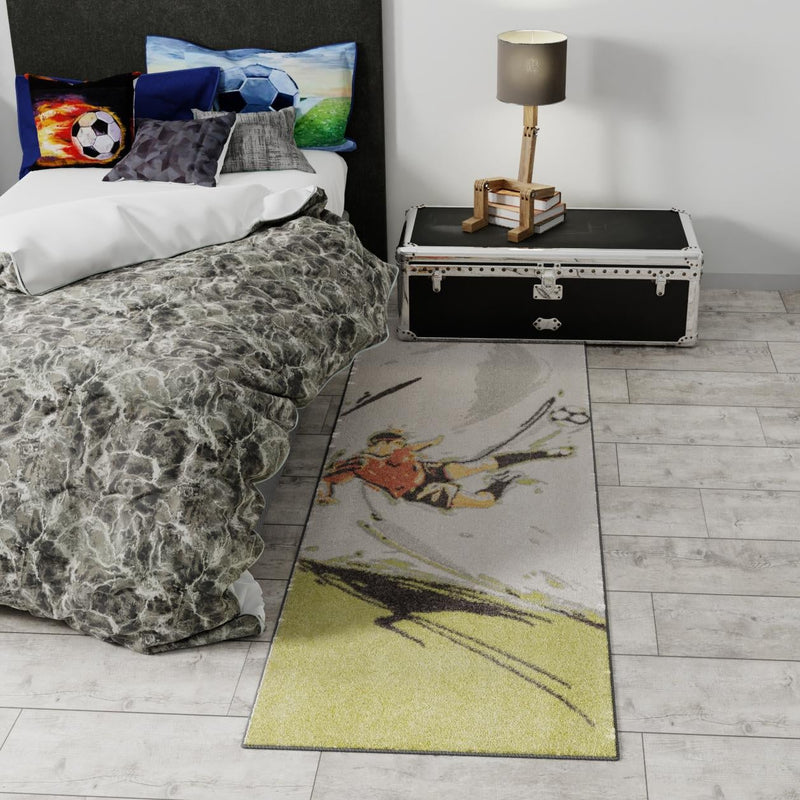 Playful Patterns Collection Area Rug - Mirage Runner Gray lifestyle 42