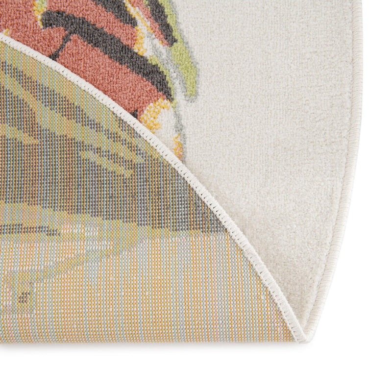 Playful Patterns Collection Area Rug - Mirage Round Gray lifestyle 31