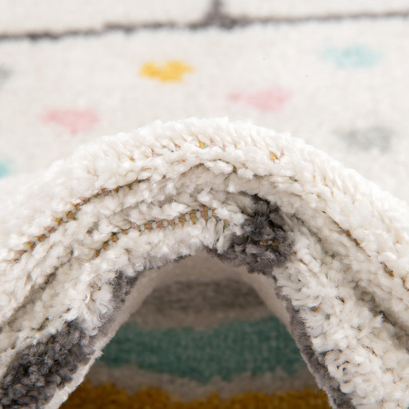 Playful Patterns Collection Area Rug - Swirl Rectangle Ivory lifestyle 7