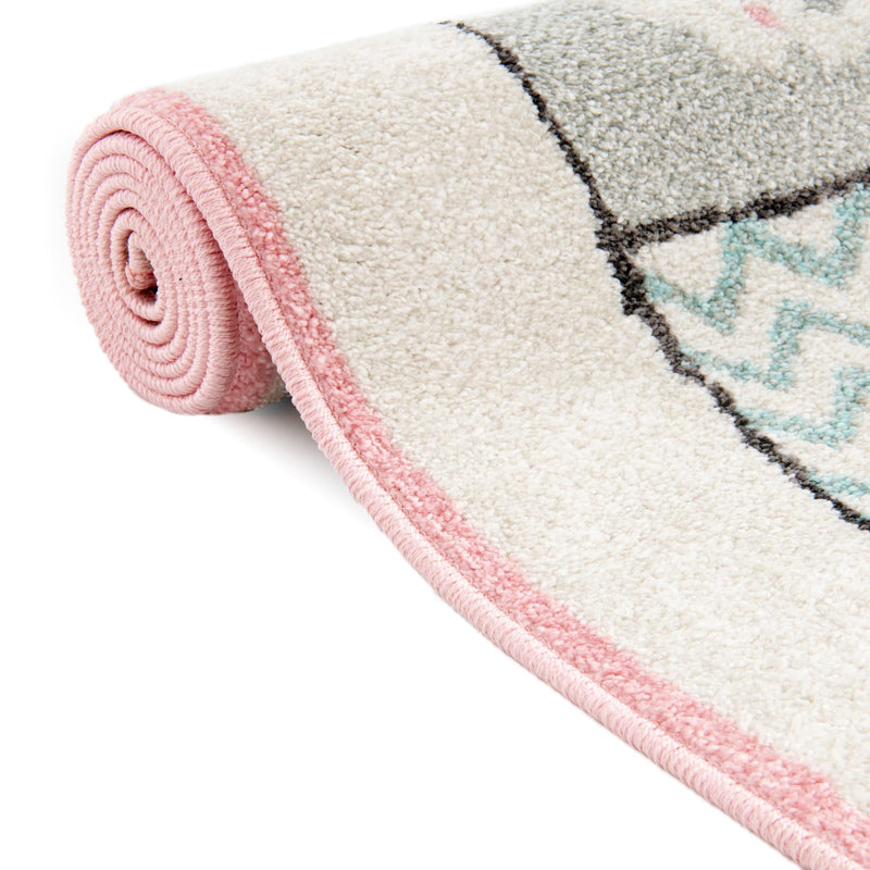 Playful Patterns Collection Area Rug - Swirl Rectangle Ivory lifestyle 11