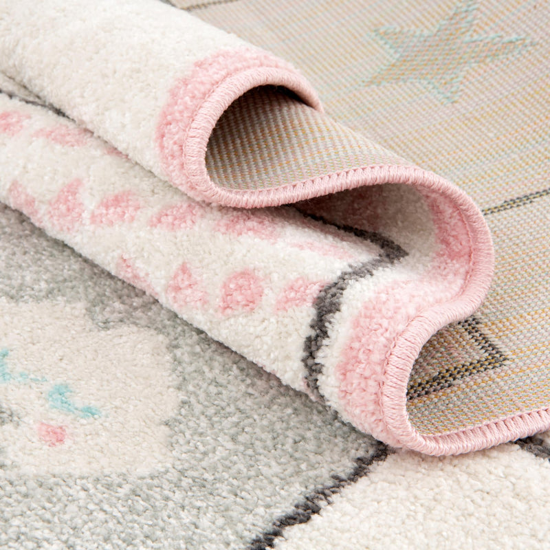 Playful Patterns Collection Area Rug - Swirl Rectangle Ivory lifestyle 12