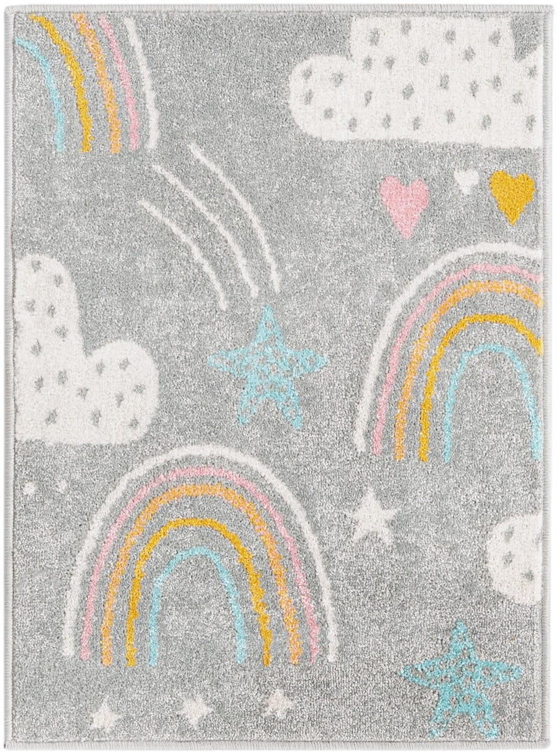 Playful Patterns Collection Area Rug - Pixel Rectangle Gray lifestyle 3