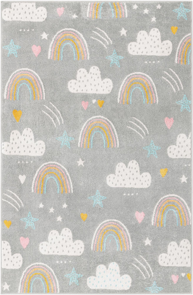 Playful Patterns Collection Area Rug - Pixel Rectangle Gray lifestyle 2