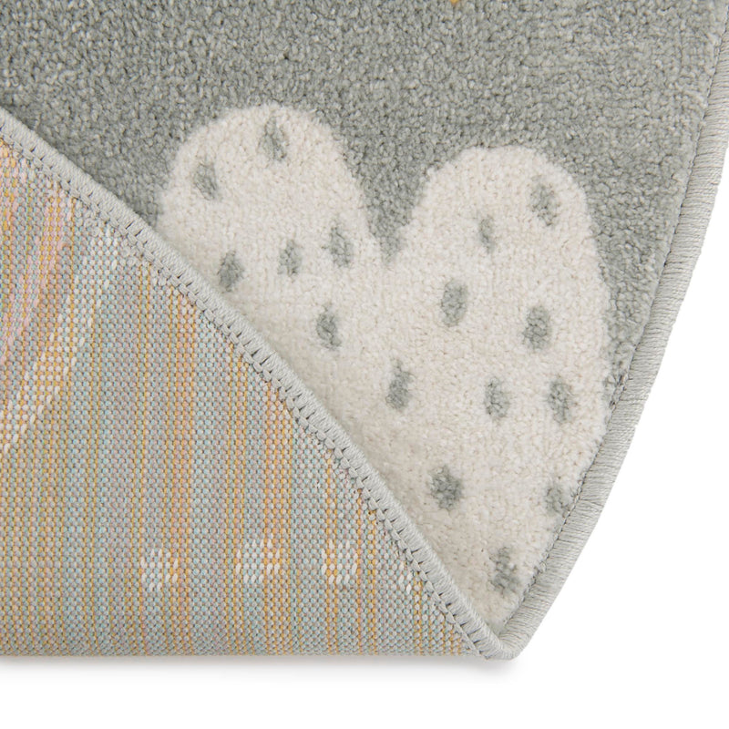 Playful Patterns Collection Area Rug - Pixel Round Gray lifestyle 45