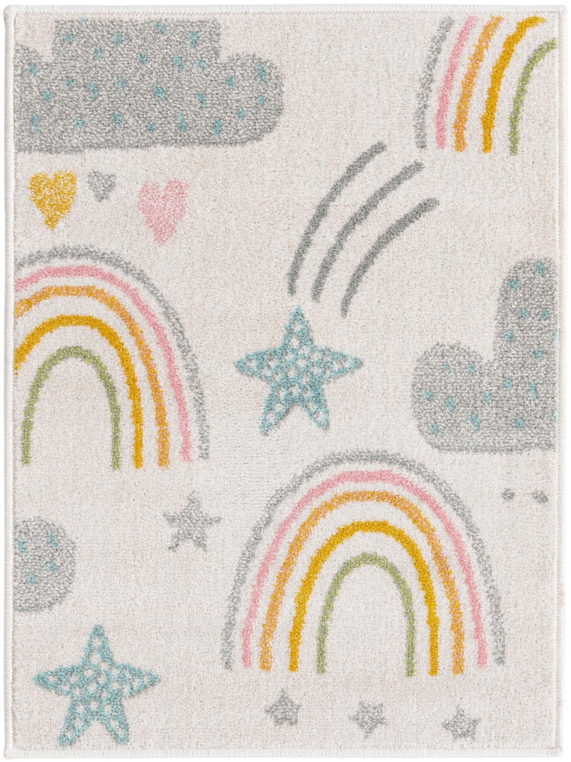 Playful Patterns Collection Area Rug - Pixel Rectangle Ivory Main