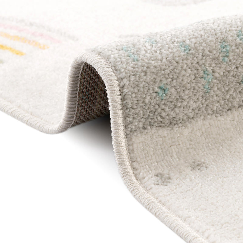 Playful Patterns Collection Area Rug - Pixel Rectangle Ivory lifestyle 17