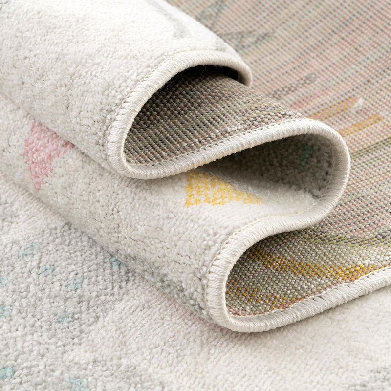 Playful Patterns Collection Area Rug - Pixel Rectangle Ivory lifestyle 23