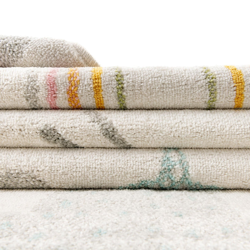 Playful Patterns Collection Area Rug - Pixel Rectangle Ivory lifestyle 25