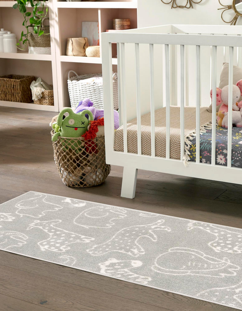 Playful Patterns Collection Area Rug - Spectrum Runner Gray lifestyle 50