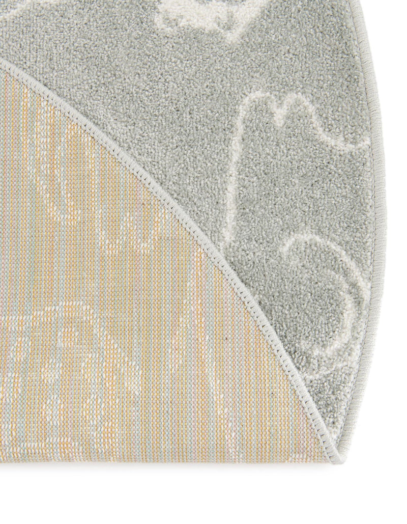 Playful Patterns Collection Area Rug - Spectrum Round Gray lifestyle 53