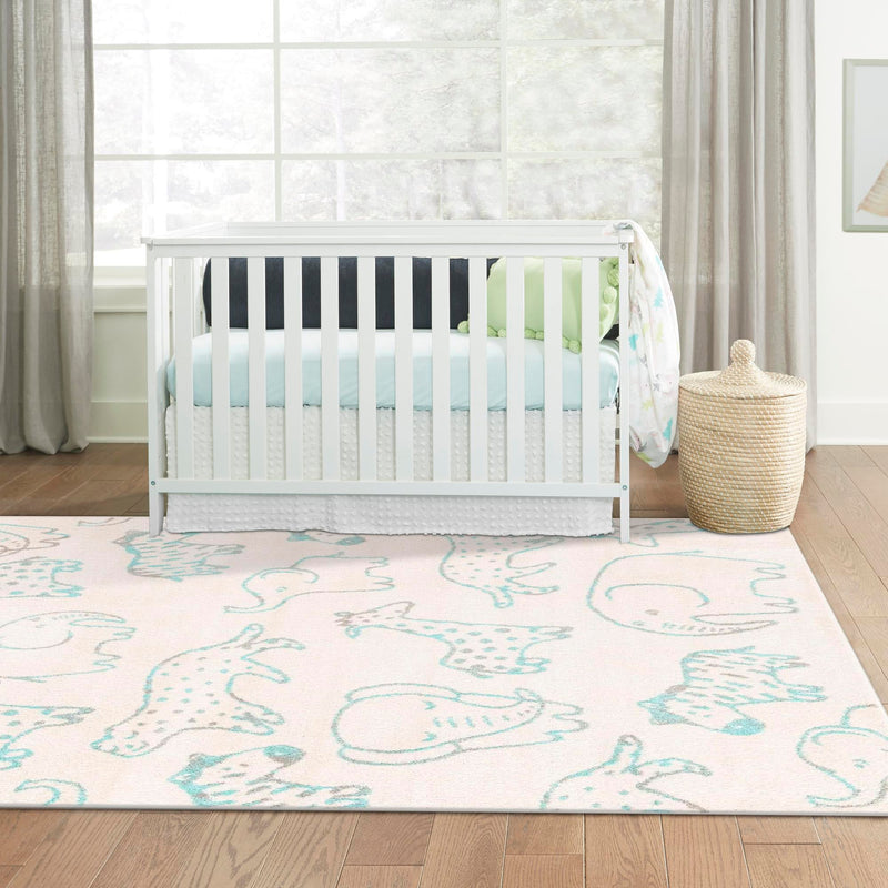 Playful Patterns Collection Area Rug - Spectrum Rectangle Ivory lifestyle 37