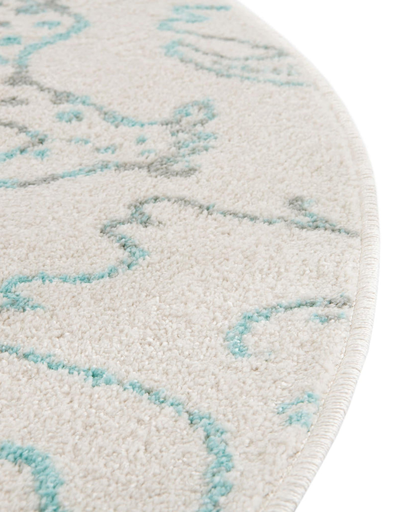 Playful Patterns Collection Area Rug - Spectrum Round Ivory lifestyle 48