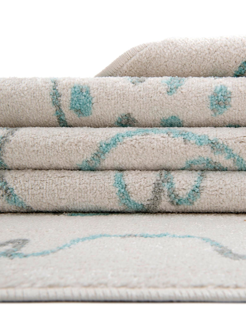 Playful Patterns Collection Area Rug - Spectrum Round Ivory lifestyle 69
