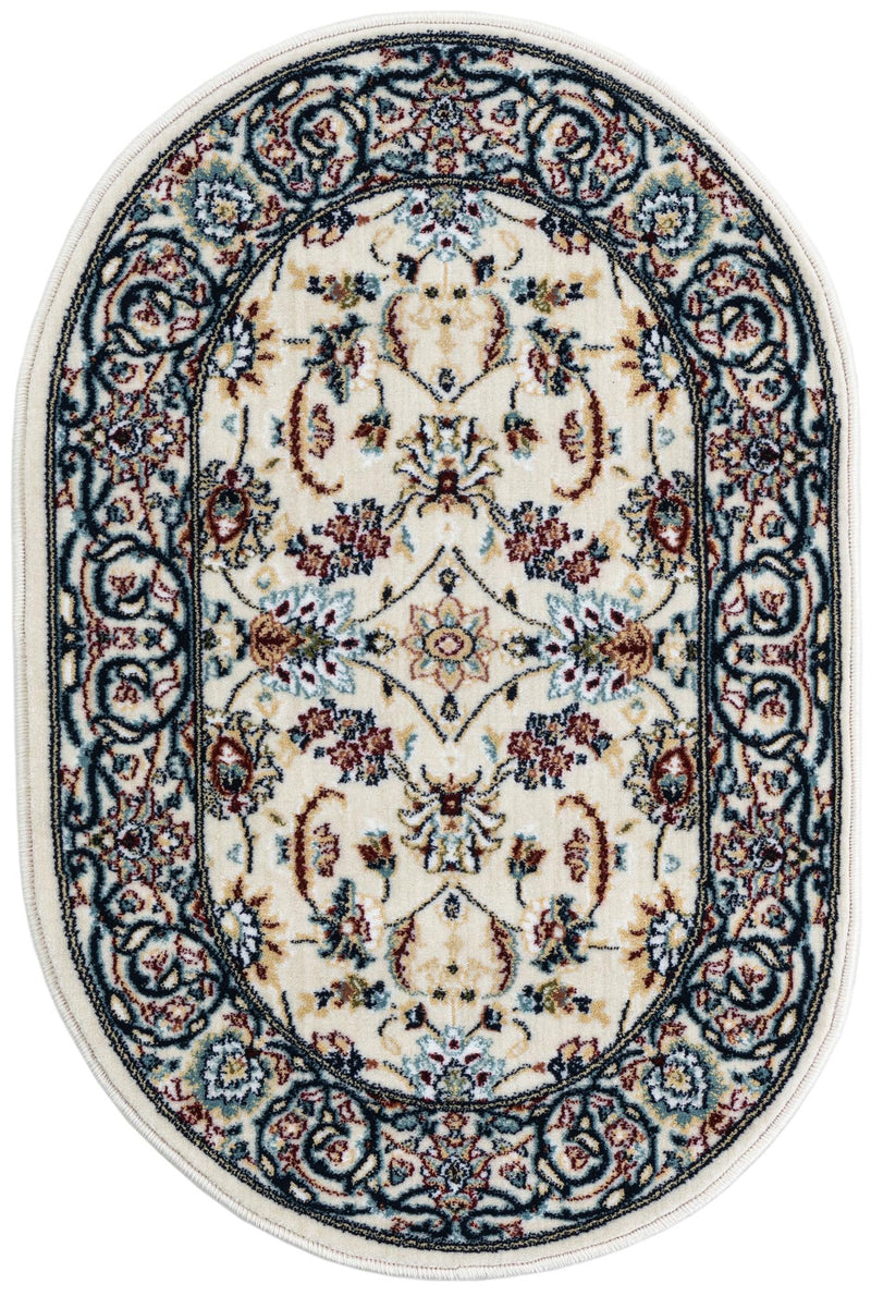 Persian Elegance Collection Area Rug - Ardabil Oval Ivory lifestyle 30