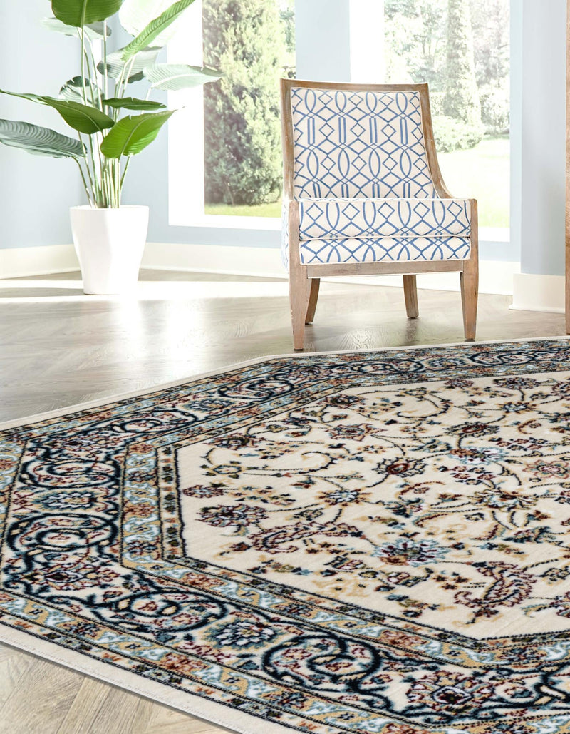 Persian Elegance Collection Area Rug - Ardabil Octagon Ivory lifestyle 47