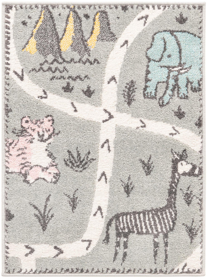 Playful Patterns Collection Area Rug - Enigma Rectangle Gray Main