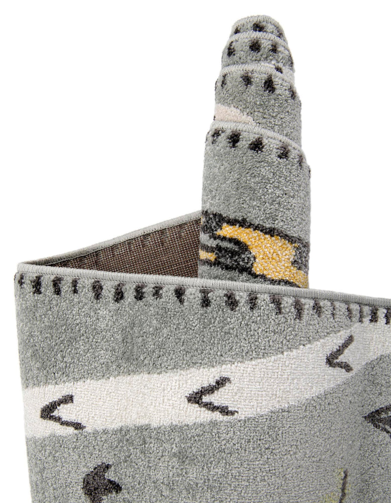 Playful Patterns Collection Area Rug - Enigma Rectangle Gray lifestyle 10