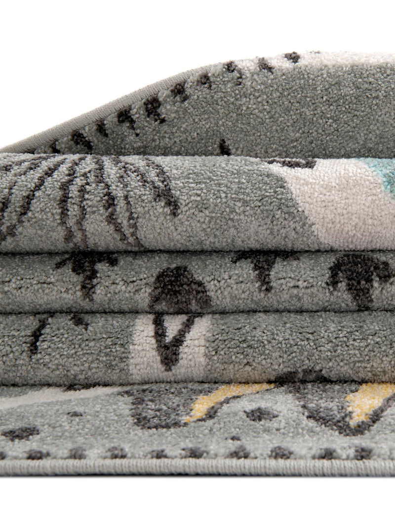 Playful Patterns Collection Area Rug - Enigma Rectangle Gray lifestyle 13