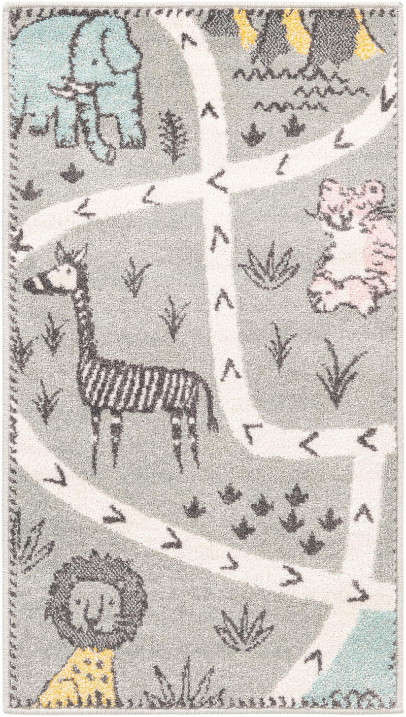 Playful Patterns Collection Area Rug - Enigma Runner Gray lifestyle 16